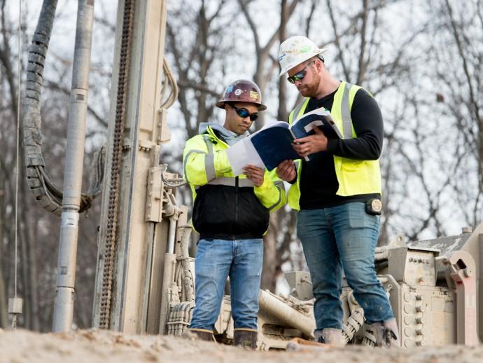 Conversing on a job site